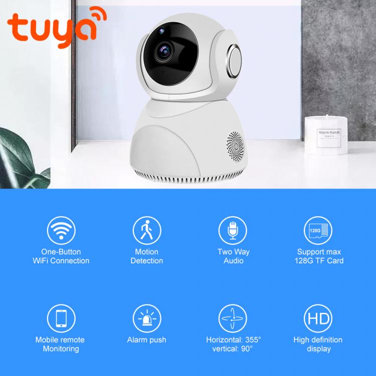 家用WIFI無線網絡攝像機高清300萬TUYA涂鴉智能3MP監控攝像頭YT20 室內網絡攝像機 第7張
