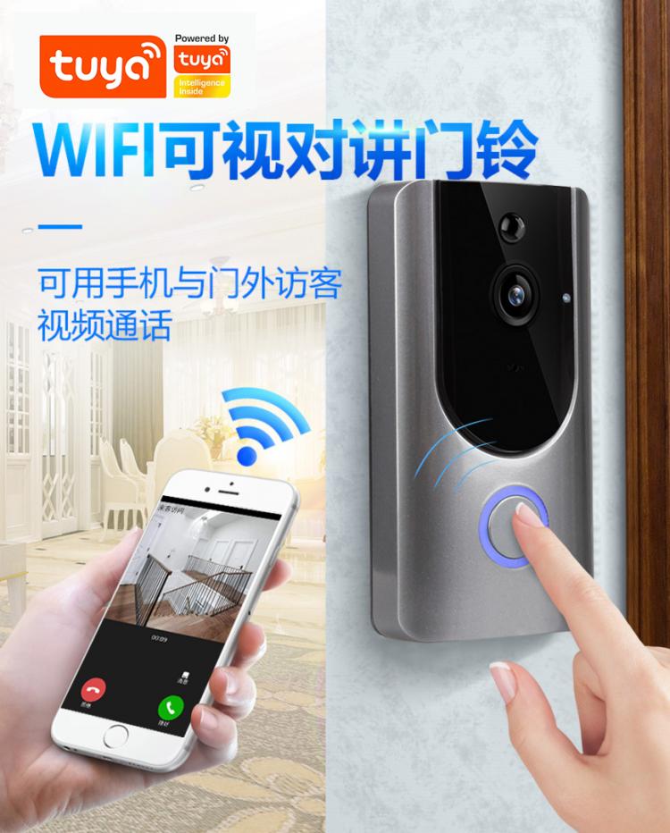 涂鴉智能低功耗電池可視門鈴DB601 tuya可視門鈴 第2張