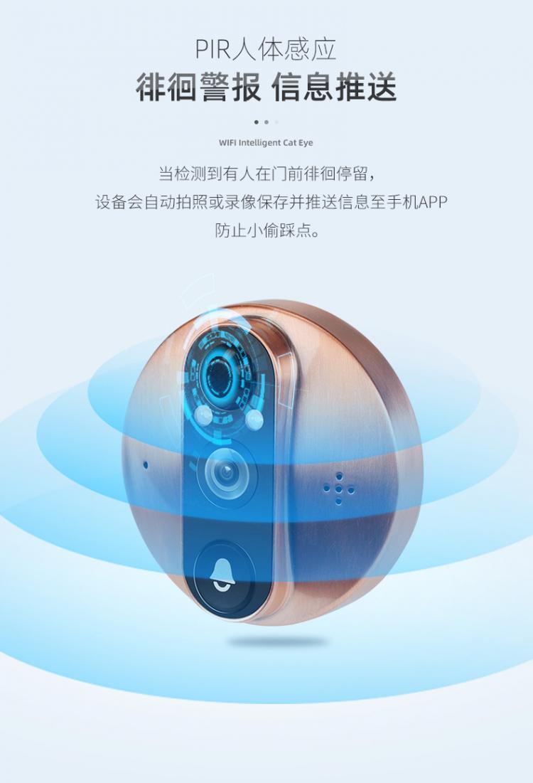 涂鴉低功耗電子貓眼電池可視門(mén)鈴對(duì)講家用 貓眼可視對(duì)講門(mén)鈴 第9張
