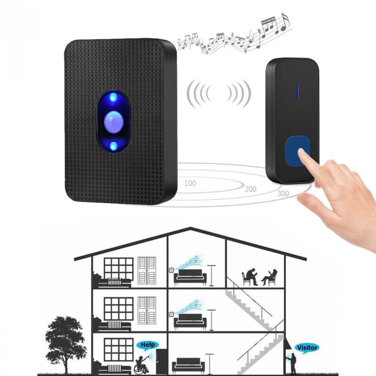 紅外感應(yīng)家用無(wú)線門(mén)鈴遠(yuǎn)距離防水小夜燈電子門(mén)鈴N108K 夜燈門(mén)鈴 第6張