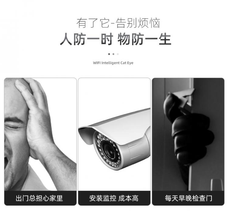 涂鴉低功耗電子貓眼電池可視門(mén)鈴對(duì)講家用 貓眼可視對(duì)講門(mén)鈴 第5張