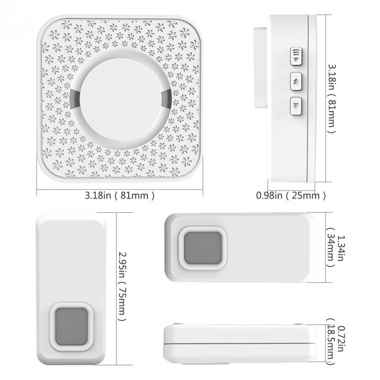 交流供電遠距離遙控無線門鈴N6白色 交流供電門鈴 第3張