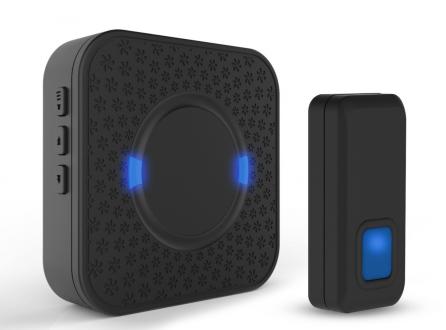 交流供電家用遠(yuǎn)距離遙控?zé)o線門(mén)鈴N6黑