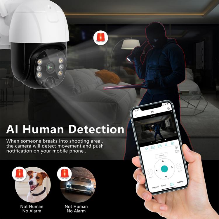 涂鴉tuya低功耗4G太陽能戶外監控WIFI無線500萬高清防水夜視IP攝像機人形檢測360度云臺運動跟蹤5倍光學變焦攝像頭球機 4G監控攝像機 第6張