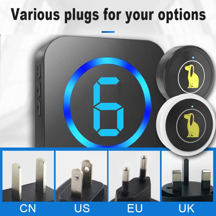 寵物觸摸無線門鈴老人呼叫器按鈕一鍵求助家用無線門鈴數顯多防區 品牌動態 第5張