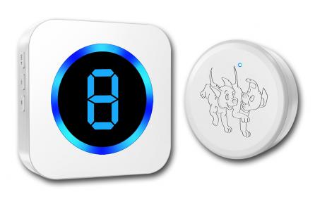 LED數顯多防區寵物觸摸門鈴套裝跨境防水無線老人SOS呼叫求助按鈕