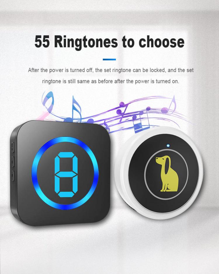 寵物觸摸無線門鈴老人呼叫器按鈕一鍵求助家用無線門鈴數顯多防區 品牌動態 第12張