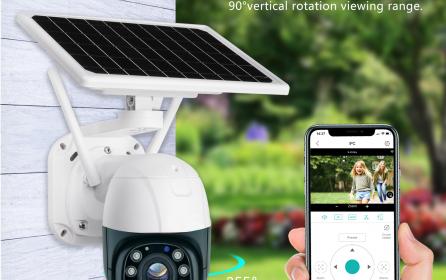 涂鴉tuya系列AI偵測語音告警全雙工雙向對講500萬高清5倍變焦戶外太陽能供電360度云臺監控攝像頭