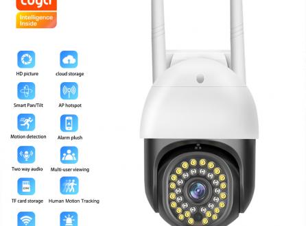 tuya涂鴉室外防水36燈球機TUYA戶外高清監控攝像頭雙光源夜視全彩球形攝像機