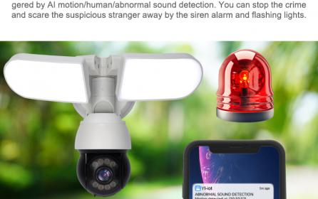 涂鴉雙燈監控攝像頭TUYA爆款出口400萬高清WIFI+網口高亮雙燈庭院監控攝像機廠家批發可定制